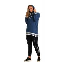 Basıc İndigo Kapüşonlu Sweatshirt G1070-2