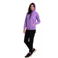 Lila Baskılı Sweatshirt G1006-1