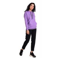 Lila Baskılı Sweatshirt G1006-1