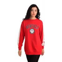 Kırmızı Uzun  Sweatshirt G1077-1