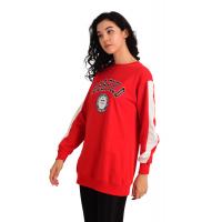 Kırmızı Uzun  Sweatshirt G1077-1