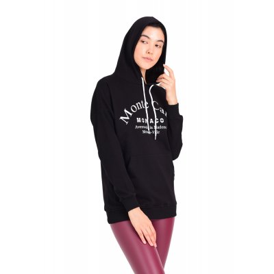 Siyah Baskılı Sweatshirt G1071-1